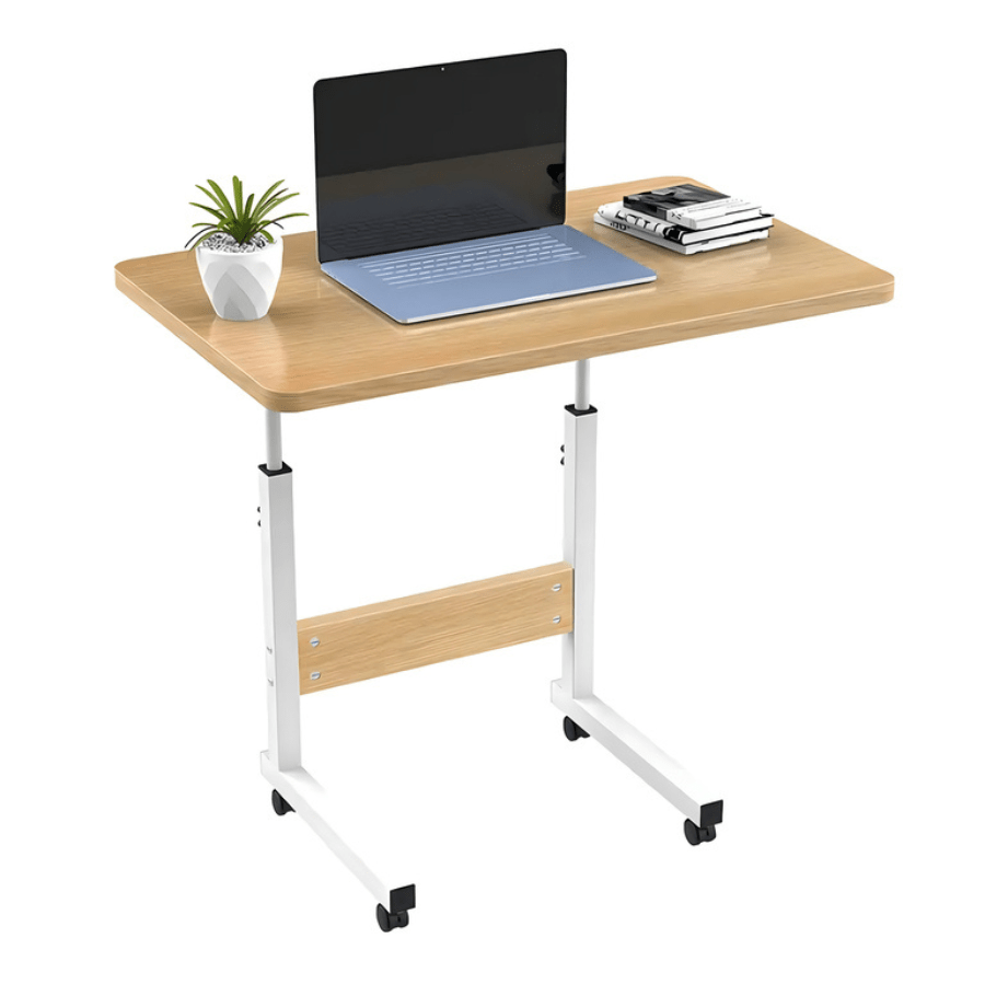 Fácil de mover, mesa para laptop, cama com rodas, altura ajustável, móvel para escritório e casa, LEVE