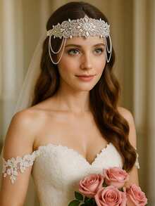 1920s Flapper Headband, Classic Vintage Inspired Headdress Chain Head Accessories For Women, Suitable For Roaring 20s Themed Party And Events Halloween - Multicolor - View 6