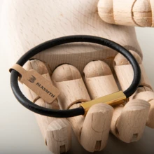 BLKSMTH“金立方”镀金皮革女士手链 - 金色 - 查看 12