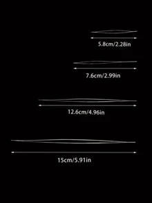 5pcs Beading Needles/Jewelry Making Tools, Eye Needles For Handmade Necklace Stringing, 5.5cm/7.5cm/12.5cm/15cm - Silver - View 6