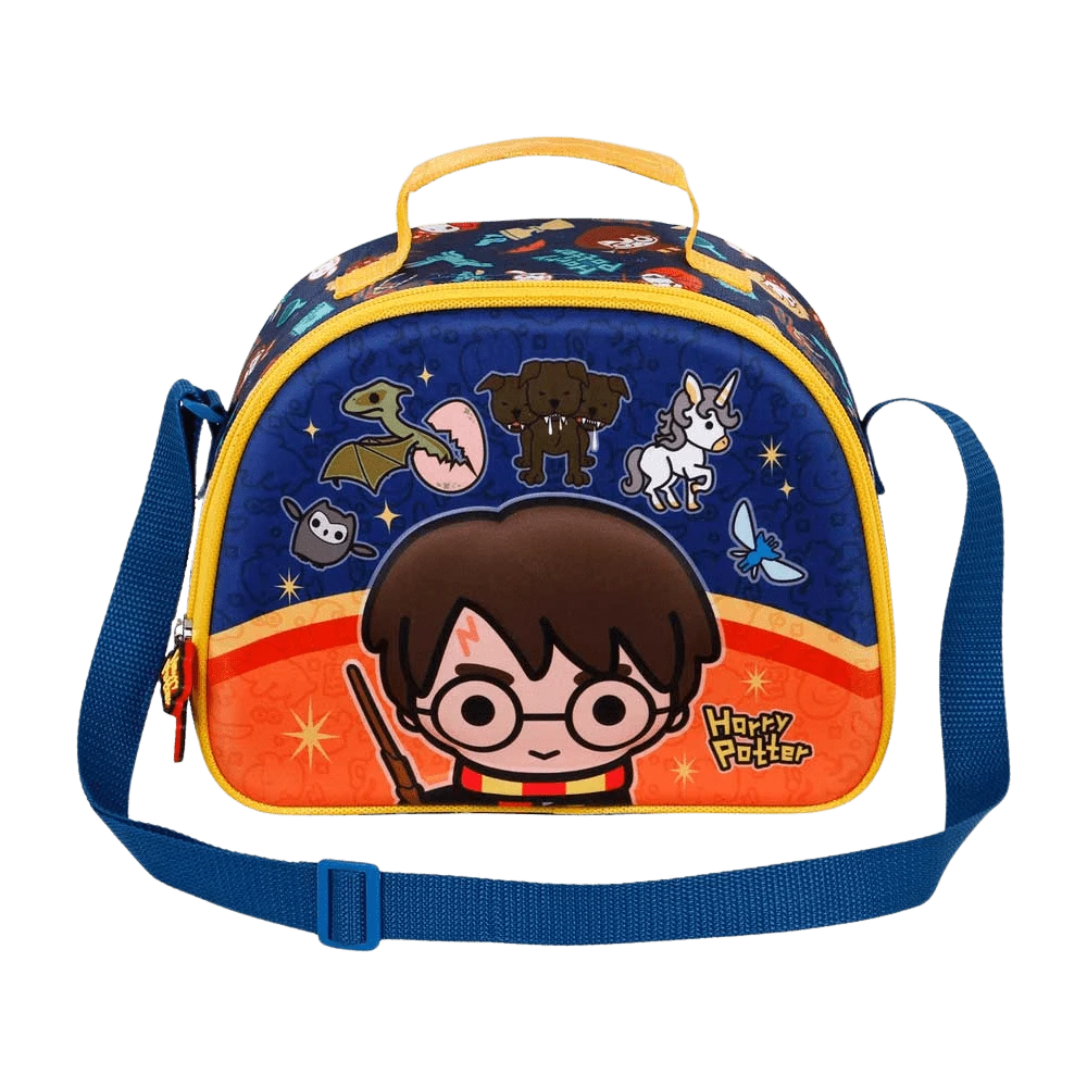 Harry Potter Kawaii Lunch Bag – Insulated Kids Lunchbox With Cute Hogwarts Design - Multicolor - View 1