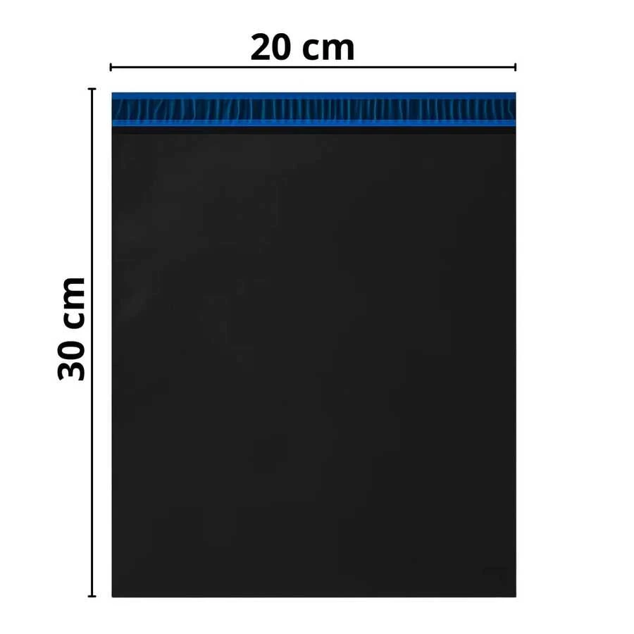 KIT 100 Uni Envelope De Segurança Inviolável para Ecommerce - 20x30 - Preto - Visão 1