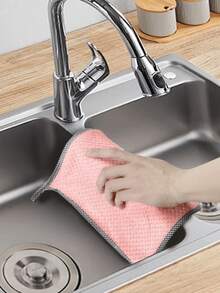 1 pièce/5 pièces Serviettes épaisses, douces et absorbantes, réutilisables, lavables en machine, convenant pour la cuisine, la salle de bain, la voiture, les fenêtres, les fournitures de nettoyage, le nettoyage de la maison, le nettoyage de la cuisine, le nettoyage de fête