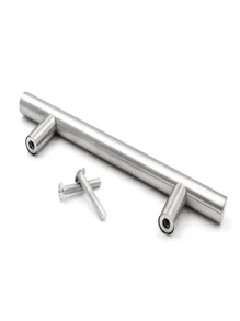 1PC Silver Cabinet Pulls Stainless Steel Kitchen Drawer Pulls Door Handles And Knobs Bathroom Bedroom Furniture Cabinet Handles - Silver - View 3
