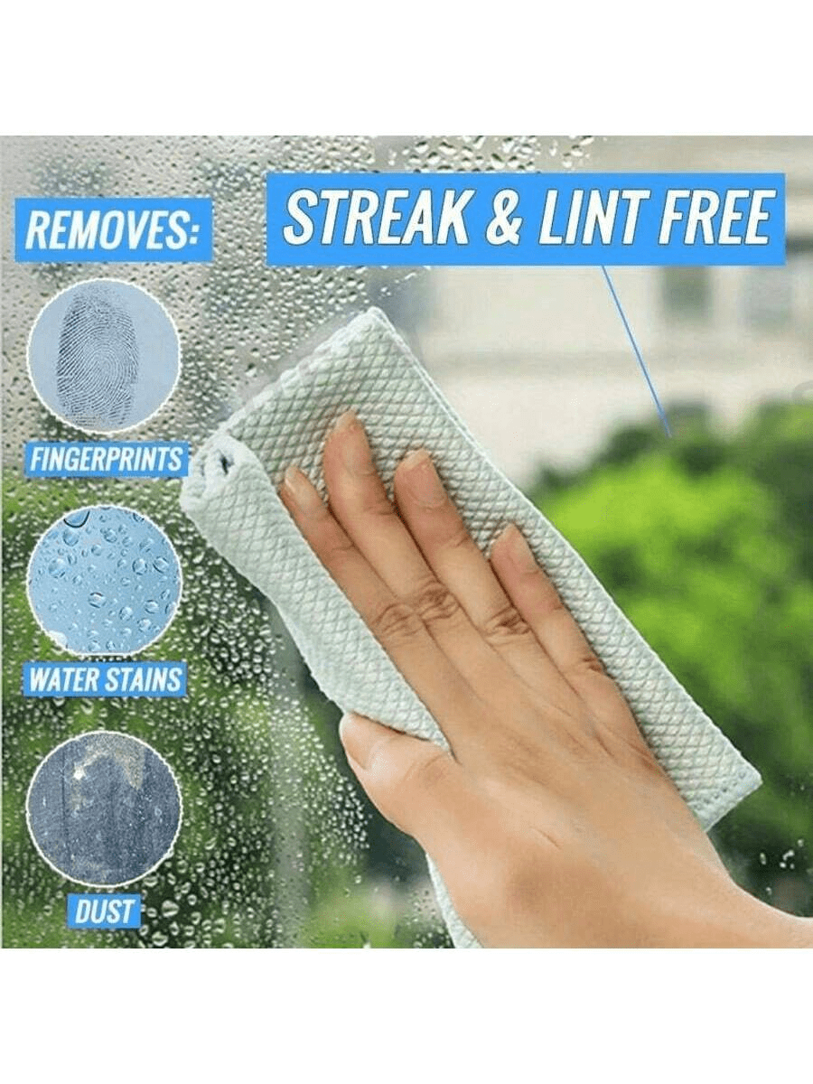 5pcs/10pcs Magic Cleaning Cloth - Fish Scale Glass Wipe Cloth, Car Window Mirror Cleaning Cloth - Traceless And Reusable - Suitable For Cleaning Kitchens, Mirrors, Glass, Plates, And Screens! Cleaning Supplies And Tools, Home Cleaning, Kitchen Cleaning, Party Cleaning