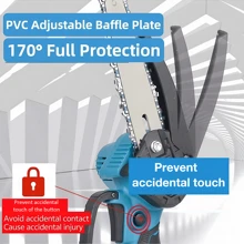 SUBY 1 Set SUBY 6-Inch Cordless Mini Chain Saw With 2 Batteries And 2 Chains, Suitable For Tree Trimming, Home Renovation And Wood Cutting Tools