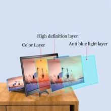 1pc Mobile Magnifying Glass, 12 Inch Curved Mobile Magnifying Glass Upgraded High-Definition 3D Mobile Screen Amplifier Mobile Phone Stand, With Screen Amplifier, Compatible With All Smartphones For Movies And Videos, Foldable Stand Extender, Bringing A Perfect Viewing Experience And Enhancing Your Gaming And Movie Nights. - Multicolor - View 6