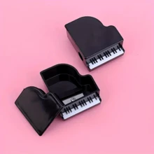 1pc Creative Mini Piano Shaped Pencil Sharpener, Unique Music Stationery Gift, Student Personalized Pencil Sharpener, Suitable For School & Office Supplies, Student Stationery - Multicolor - View 8