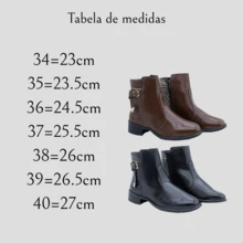 Boots With Zipper And Heart Buckle Low Heel Short Shaft Winter Adjustable Work Everyday Promotion