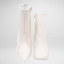 Black Thin Heel Boot, Elegance And Power In Your Look - 白色 - 查看 5