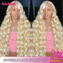 30 Inch 13x4 613 Lace Front Wig Human Blended Hair Body Wave Blonde Lace Front Wigs With Baby Hair Pre-Plucked Bleached Blended Wig 613 HD With Baby Hair For Women Use - S613 - View 2