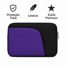 15.6 Inch Black Notebook Case With Lilac Pocket - Compatible With All Brands - Protection And Style