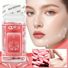 90/180粒羊胎素纯白精华胶囊，维生素E面部精华，瓶装，深层激活肌肤，保湿滋润，改善肤色，美白提亮，抗皱抗衰老 - 金色 - 查看 5