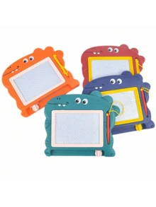 Black & White Magnetic Drawing Board, Cartoon Dinosaur Design, Kids Educational Magnetic Doodle Board, Small Size, Halloween & Holiday Gift - Multicolor - View 7