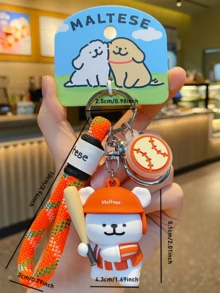 Maltese Sports Event Series Keychain Pendant, Official Licensed Adorable Figurine with Sports-Themed Design, High-Quality PVC Material, 3D Collectible Toy in Various Styles Including Tennis, Badminton, Baseball & More, Perfect for Bags, Key Keys & Deiftd, IdSuny the Slens, Daily Geal, Dailys） Accessories, Great for Collectors & Sports Enthusiasts, Compact Size for Easy Carrying, Available in Multiple Colorful Options, Add a Fun & Whimsical Touch to Any Outfit or Space - 彩色 - 查看 12