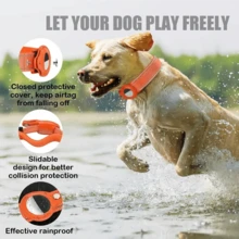Anti-Lost Dog Collar, Waterproof Airtag Protective Case Reflective Pet Collar (Airtag Locator Not Included), Pet Collar With Tracker Protective Case, Dog Training Collar - Compatible With Apple System Locator, Suitable For French Bulldog, Large Dog Accessories - Multicolor - View 6