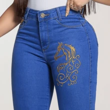 Women's Country Jeans With Elastane Daily - Clara Embroidered - View 3