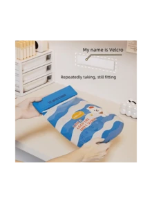 1 قطعة شبكة تخزين متعددة الوظائف بتصميم كرتوني، حقيبة تخزين سعة كبيرة قابلة للتعليق على الحائط