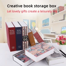 1pc Creative Book Safe Box, Tower Style Standard/Medium/Large Size, Blue Dictionary Mini Size Safe Book Box, Suitable For Office/Bedroom