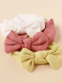 1/3 Stück Kinderkopfband, weiches gestreiftes Schleifen-Dekor Baby Haarzubehör, elastisches Kopfband für Kleinkinder & Säuglinge - Verschiedenfarbig - Übersicht 4