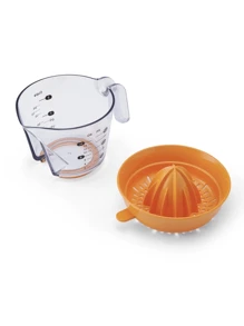 (3 Pack)Durable Plastic  Citrus Juicer - Easy-Read Angled Design, Multi-Function For Lemons/Limes/Oranges, Dishwasher-Safe For Kitchen/Cocktails/Baking - 橘色 - 查看 6