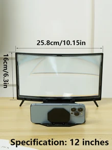 12/14/18英寸3D手机屏幕放大器，高清曲面投影屏，带可折叠支架，兼容所有智能手机 - 便携式电影、视频和游戏放大显示配件（不含电池），适用于、安卓手机，送给家人和朋友的生日礼物 - 彩色 - 查看 6