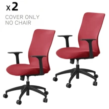 Funda elástica para silla de oficina de computadora sin cremallera duradera, universal, lavable y extraíble de spandex para silla giratoria de jefe, protector de asiento de silla de escritorio antideslizante y suave para perros, gatos y mascotas - Multicolor - Ver 13