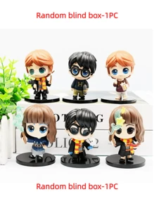 Harry Potter Conjunto de 8 bonecos de ação Harry Potter - Chibi, alunos de Hogwarts e diretor, bonecos colecionáveis - Inclui Harry, Hermione, Ron, Draco, Snape, Luna e Murta - Brinquedos em miniatura do mundo mágico, presentes para fãs e colecionadores