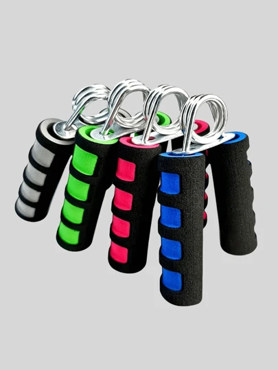 1 件握力器，通用金属纤维手指锻炼器，泡沫填充握力训练器，多色可选，多种款式，用于肌肉锻炼和握力增强 - 健身房、家庭和办公室的力量训练配件（无需电池）