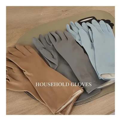 5双耐用家用手套，洗碗手套，防滑加厚清洁手套，家用手套/家用手套和一次性手套/家用清洁防护装备/圣诞节降临节日历