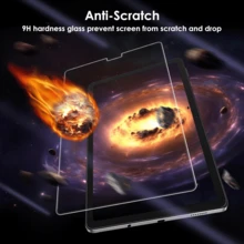 2 片装钢化玻璃屏幕保护膜，TCLTab 8 LE / SE / Plus / Wifi 8 英寸（型号：9137W、9132X、9138S、6048E、91232X1），9H 硬度，防刮，高清清晰，易于安装屏幕保护必需品，适用于日常防护、办公室、家庭平板屏幕保护膜配件防水防震防摔防摔防指纹全覆盖