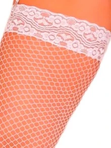 Meia Arrastão Com Renda 7/8 Tamanho Único P Ao G Para Fantasia e lingeries sexys Perrutextil
