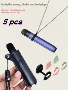 Estojo/Capa Protetora para Cigarro Eletrônico, com Cordão para Pescoço, Adequado para Cigarro Eletrônico RELX, Feito em Couro com Textura de Pele de Carneiro, Resistente ao Desgaste e a Arranhões, Ideal para Negócios, Acessórios para Fumantes, Armazenamento de Cigarros, Estojo para Cigarros, Presentes