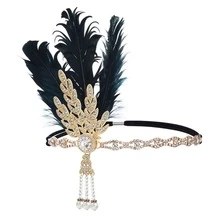 D EXCEED 1PC 1920's Flapper Headband For Women Gatsby Headpiece Faux Pearl Headdress Flapper Hair Accessories Suitable For Roaring Theme Party, Wedding, Halloween - Multicolor - View 16