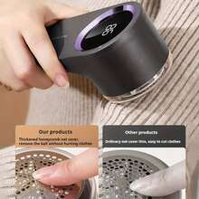 Golarka do tkanin, Elektryczna golarka do usuwania kłaczków, Golarka do swetrów z akumulatorem USB, Golarka do kłaczków, Wyświetlacz LED, Urządzenie do usuwania kłaczków, Urządzenie do usuwania meszków, Przenośna maszynka do usuwania kłaczków do ubrań, Pościeli, Mebli, Dywanów, Sof, Artykułów czyszczących, Gadżetów czyszczących