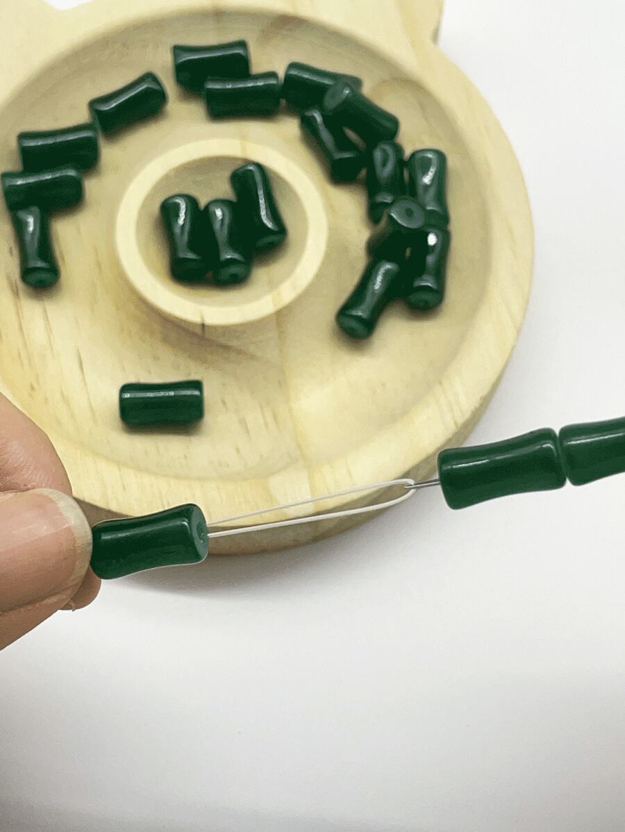 5支装不锈钢长串珠针，规格分别为0.4mm/0.5mm/0.6mm/0.7mm/0.8mm/0.9mm，长度10.24英寸，DIY珠宝制作工具，适用于工艺品制作和串珠。