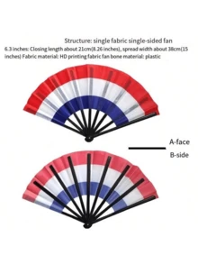 1 件球迷旗帜，足球迷折叠手扇，德国、法国、意大利、西班牙国旗道具