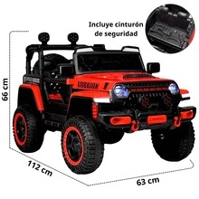 Joykoo Electric Ride On Remote Control Car Truck Speed Riders Rubbion For Kids 12v Light - Red - View 5