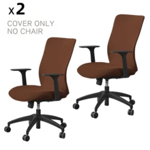 Funda elástica para silla de oficina de computadora sin cremallera duradera, universal, lavable y extraíble de spandex para silla giratoria de jefe, protector de asiento de silla de escritorio antideslizante y suave para perros, gatos y mascotas - Multicolor - Ver 27