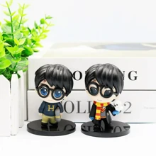 Harry Potter Conjunto de 8 bonecos de ação Harry Potter - Chibi, alunos de Hogwarts e diretor, bonecos colecionáveis - Inclui Harry, Hermione, Ron, Draco, Snape, Luna e Murta - Brinquedos em miniatura do mundo mágico, presentes para fãs e colecionadores