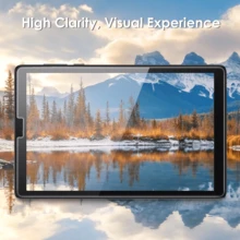 2 片装钢化玻璃屏幕保护膜，TCLTab 8 LE / SE / Plus / Wifi 8 英寸（型号：9137W、9132X、9138S、6048E、91232X1），9H 硬度，防刮，高清清晰，易于安装屏幕保护必需品，适用于日常防护、办公室、家庭平板屏幕保护膜配件防水防震防摔防摔防指纹全覆盖
