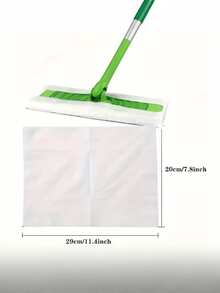 Un set (100 piezas) de mopa estática desechable de estilo holgado para limpieza de una sola vez. (En las siguientes especificaciones, 1 pieza equivale a 100 piezas). Se puede usar para trapear y absorber el polvo, con paños secos y húmedos. No requiere lavado a mano para una limpieza fácil. Almohadillas de repuesto para mopa de fibra superfina, paños de mopa de piso plano, mopas desechables, de doble uso para uso seco y húmedo, fácil de limpiar, artículos de limpieza.