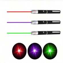 1pc Random Color Multifunctional Portable Laser Pointer - Laser Dot Cat Toy, LED Indicator Light, Interactive Pet Toy (Batteries Not Included) - Multicolor - View 2