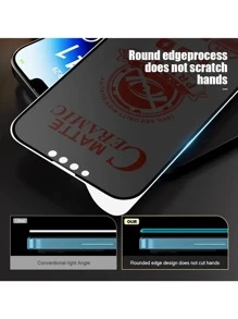 1 pachet, folie de protecție ecran mată cu acoperire completă, duritate 9H, ceramică, mată, compatibilă cu seria 16 Pro Max/16 Plus/15 Pro Max/14/13/12/11, anti-spionaj, anti-reflex și anti-amprentă, ușor de utilizat, instalare ușoară, fără bule - moale ca mătasea, protejează intimitatea, anti-cădere, anti-zgârieturi, atingere delicată, esențială pentru protecția ecranului, aplicabilă zilnic, la birou, acasă, protecție ecran telefon, accesorii telefon, impermeabilă și rezistentă la șocuri.