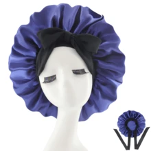 1pc Luxurious Satin & Silk Bonnet For Sleeping - Adjustable Comfort Fit With Tie Band - Unisex Night Hair Protection For Men & Women Perfect For Long Curly Or Braided Hair Comfortable Ruffled Design For A Snug Fit, Hair Protection | Satin Cap | Smooth Satin Finish