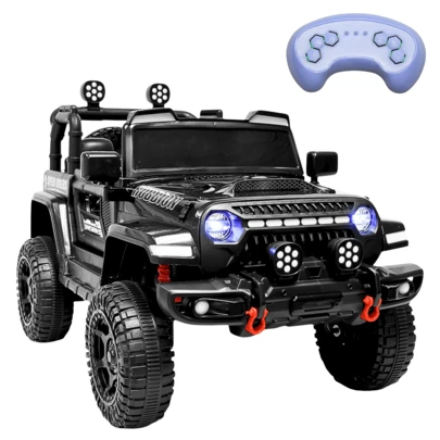 Joykoo Carro a Control Remoto Montable Electrico Camioneta Speed Riders Rubbion Para Niños Luz 12v