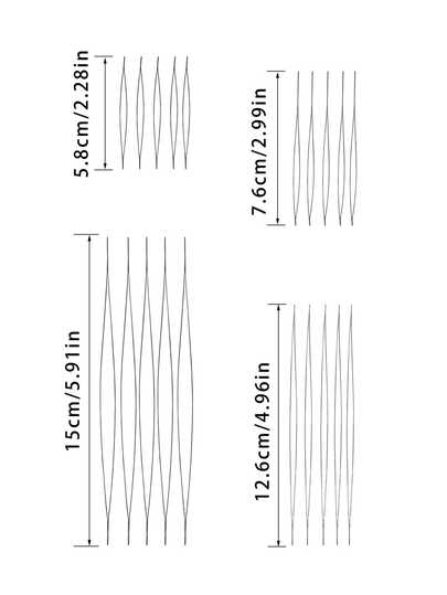 Set de 5 agujas de cuentas surtidas en tamaños 5.8cm/7.6cm/12.6cm/15cm, de acero inoxidable, para hacer joyas, adecuadas para pulseras y collares DIY