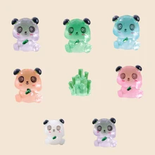 8 件发光熊猫微型雕像，可爱动物装饰，用于园艺、汽车、办公桌的树脂装饰品，夜光设计，小尺寸，适合景观美化、汽车装饰、桌面展示，展现可爱风格 - 彩色 - 查看 12
