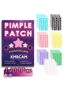 1400Pcs Star-Shaped Spots Pimple Patches For Face, Cute Pastel Colors Colorful, Love Stickers Protect And Heal, Popular Marks And Cover Spots, Perfect For Spots, Cover Pimples Overnight - Nearly Invisible Patches For All Skin Types, For Party Bar Girls Lady. - Multicolor - View 1