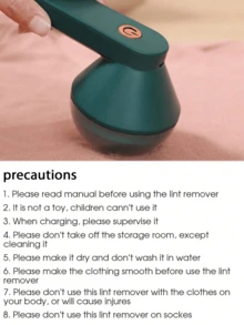 Electric Fabric Defuzzer, Clothes Lint Remover, 6-Blade Electric Lint Remover, Sweater Fuzz Shaver, Suitable For Clothes, Sofa, Furniture, Removes Fuzz, Lint, Bobbles, USB Rechargeable - Multicolor - View 11